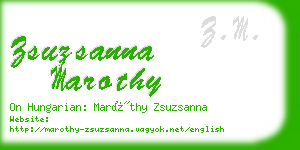 zsuzsanna marothy business card